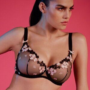 New without tags -  Agent Provocateur Bethanie Black Peach Bra (size 32C)